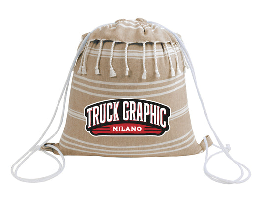 Zainetto in cotone con frange