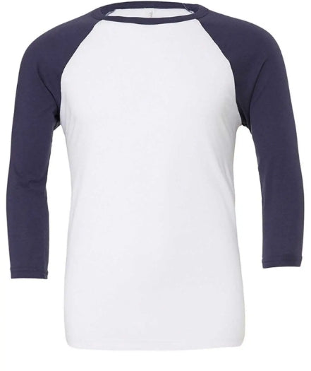 Unisex 3/4 Sleeve Baseball Tee