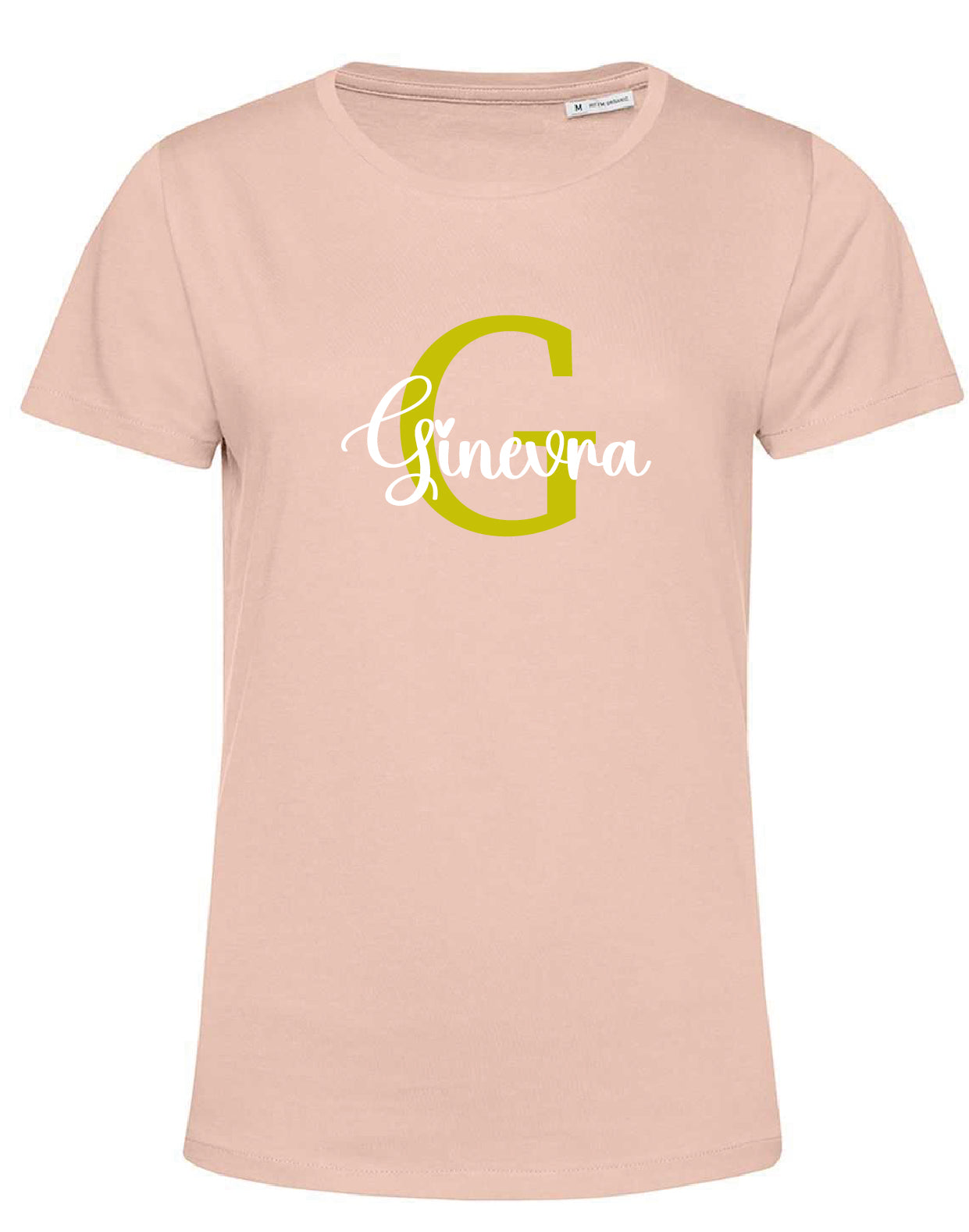 T-shirt organica donna nome + iniziale