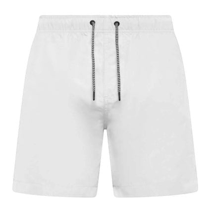 Costume da bagno uomo bianco Truck Graphic Milano in poliestere riciclato con cordoncino a contrasto