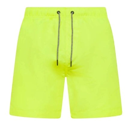 Costume da bagno uomo Truck Graphic Milano giallo fluo in poliestere riciclato con cordoncino a contrasto