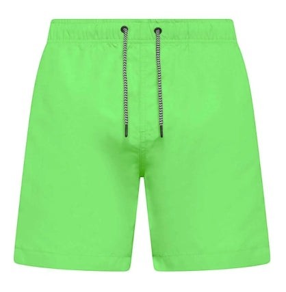 Costume da bagno uomo Truck Graphic Milano verde neon in poliestere riciclato con cordoncino a contrasto