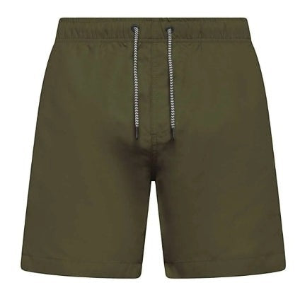 Costume da bagno uomo Truck Graphic Milano verde oliva in poliestere riciclato con cordoncino a contrasto